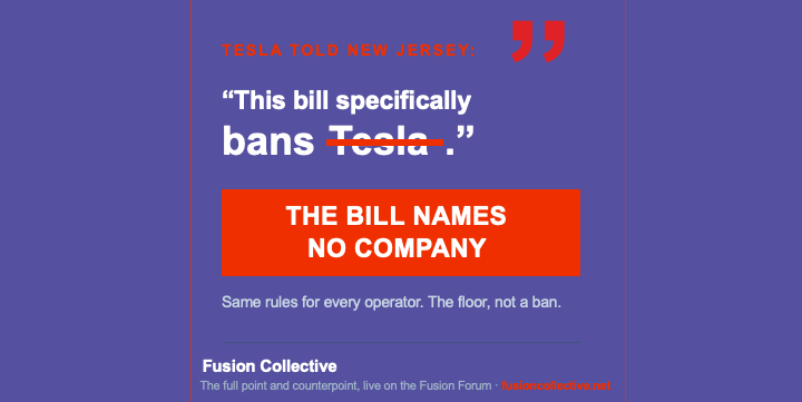 Tesla Calls It a Ban. The Bill Names No Company.